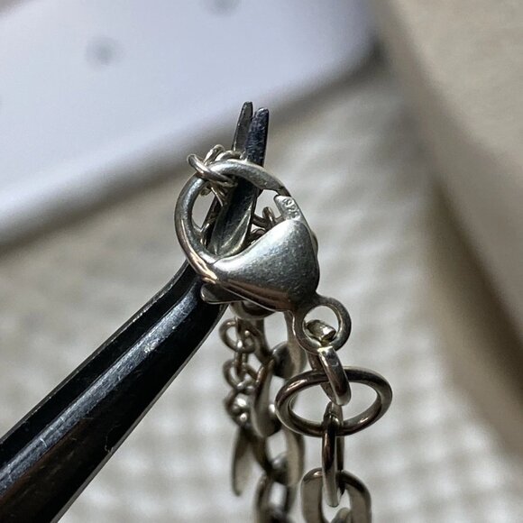 GLP Sterling Silver 925 Oval Link Necklace 16” w/ 1.5” Drop, 24.57g - Picture 4 of 12